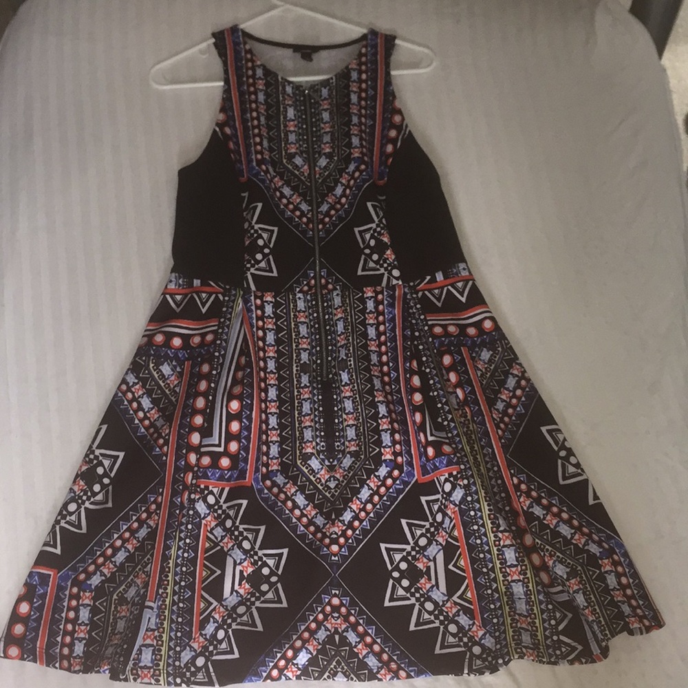 Patterned shirt dress